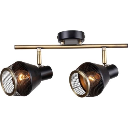 Spot Vekta 2XE14 40W, size 35x10x22 cm, black color and bronze