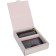 Gift set: cover for passport and key holder, gray color