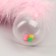 Toy "Ball with a long tail", ball 4.2 cm, pink