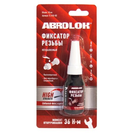 ABRO MASTERS thread lock, red, unsteady, 10 ml