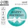 Foil ball 18 "HBD Bow" circle