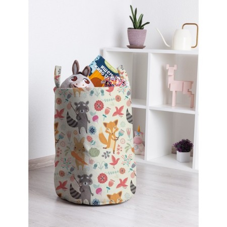 Basket for toys "Cute forest animals, size 35x50 cm