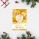 Postcard "Happy New Year!" Golden drawing, 12 x 18cm, New Year