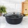 Frying, 4 l, d = 28 cm, h = 10.5 cm, glass cover, anti -stick coating, color dark marble