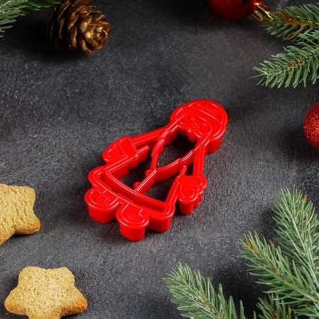 Books Form "Santa Claus", cutting, stamp, 10 × 6 cm, red color-3