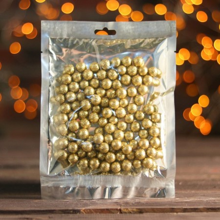 Figure for crafts and decor "Shar", set of 100 pcs., Size 1 pc. 0.4-0.7 cm, color gold-1