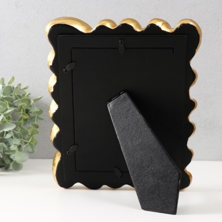 Photo frame Polystone 13x18 cm "roof" gold 20x3.5x24.8 cm-3