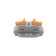 Terminal of QMS 222-424p Passing 4 poles, with an mounting platform (0.08-4 mm²), gray (25 pcs./Union) Rexan