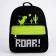 School textile backpack with pocket "Dinosaurus", a reflector. Elements, 27x23 x 10 cm