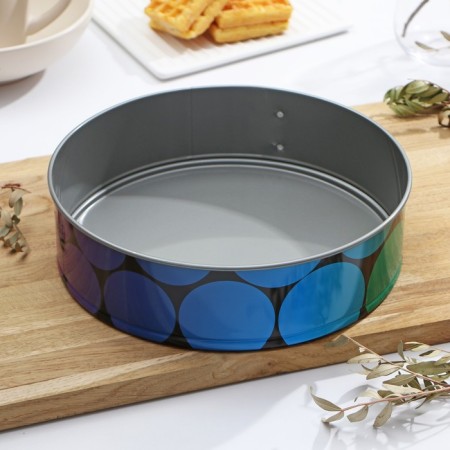 Form for baking and layout with the size of the size “Nikis”, D = 24 cm, h = 6 cm, anti -stick coating, color mix-12