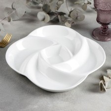 Porcelain ration 5 cells wilmax, d = 30 cm, white color