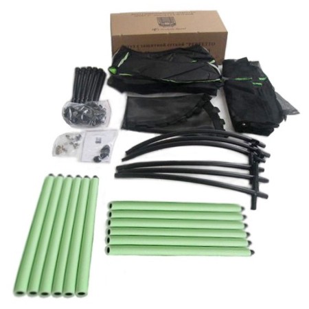 Batut with a protective gap Perfetto Sport 5 ", D = 140 cm, green color-7