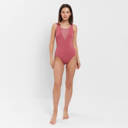Women's swimsuit Pillow in the scar minaku plain color pink, size 46-1