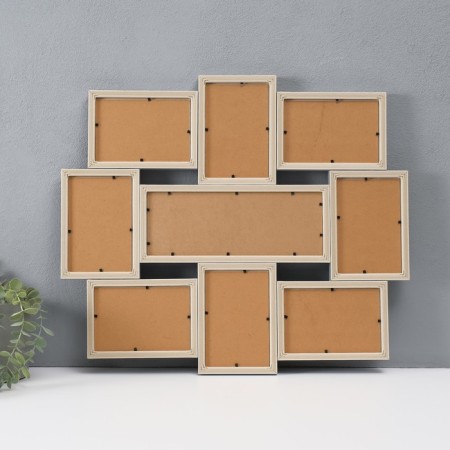 Photo frame Plastic in 8 photos 10x15 cm "Callopia" gray 47x55x2 cm-1