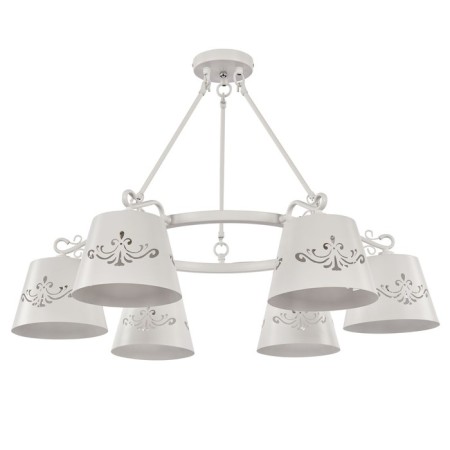 Suspended lamp Freya Fr2259-PL-06-W Aurora, 843x843x595 mm, E14, 6x40W, white color-5