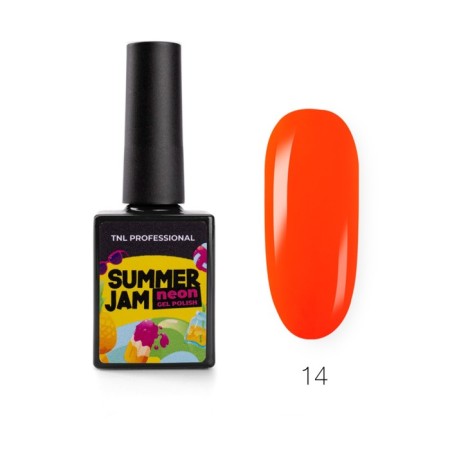 TNL Neon Summer JAM Gel Luman, No. 14 Neon Red, 10 ml-1