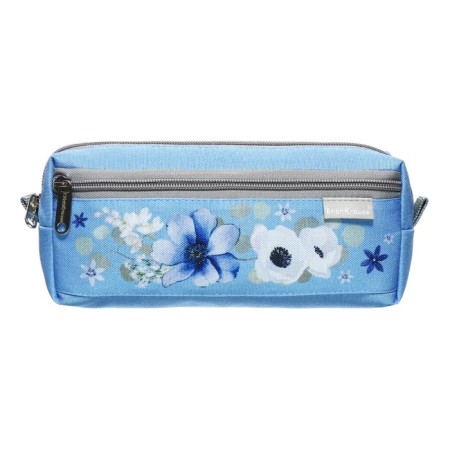 The pencil case is soft, 2 compartments, volumetric, 100 x 210 x 50 mm, Erichkrause Pastel Bloom, 61946-1