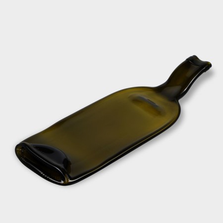 A plate from the bottle "Selena", glass, 30 × 15.5 cm