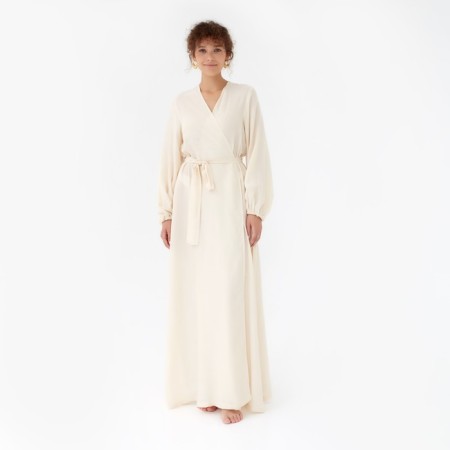 Pareo dress female minku: Summer Time Beige color, size 42-44-1