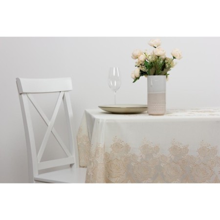 The tablecloth "openwork" Marine, 132 x 177 cm, beige color-1