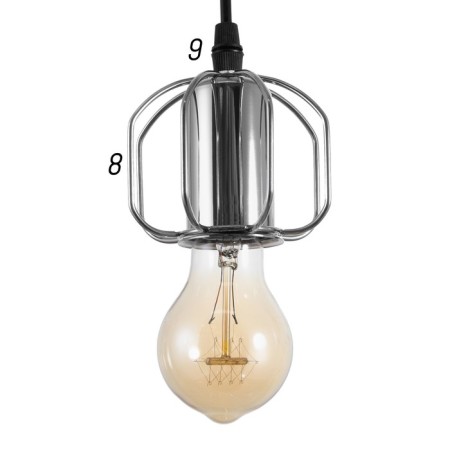 Lamp Bayerlux 1393/1cr E27 40W chrome 9x9x88 cm-4