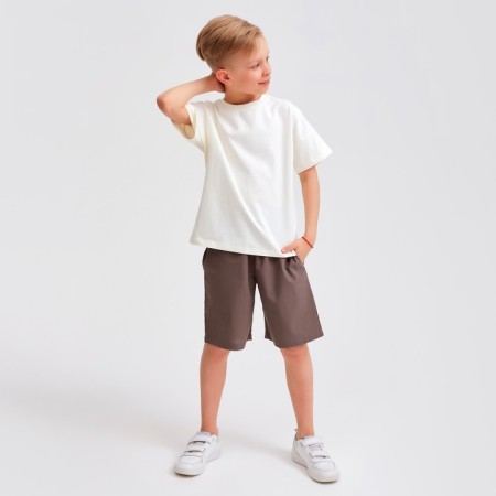 Burmuda shorts Minaku: Cotton Collection Brown color, height 140-3