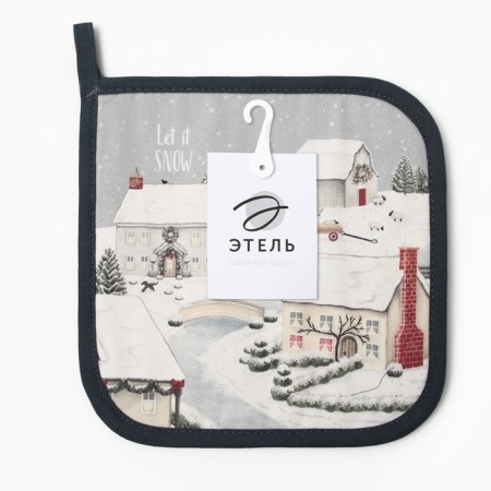 New Year. Winter Village Ethel Trustee, 19x19cm, 100% HL, Vatin 250g/m2-3