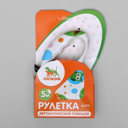 Рулетка "Лапа", 5 м, до 35 кг, принт совы-3