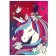 Notepad A5, on a paper clip, 40 sheets, to a point, stamping silver, Minnie Mouse and unicorn