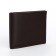 Male purse without fastener, department for maps, for bills, brown color