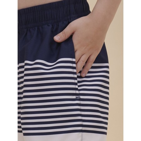 Bathing shorts for a boy, height 134 cm, dark blue color-4