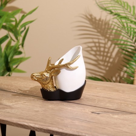 Vase "Deer" aluminum 14x6.5x14 cm-1