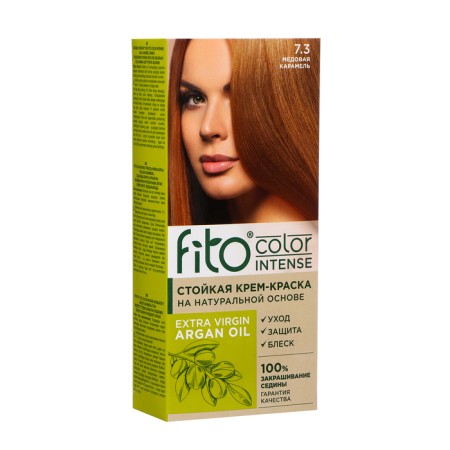 Persistent Cream for Hair Cream Fito Color Intense tone 7.3 Honey Caramel, 115 ml