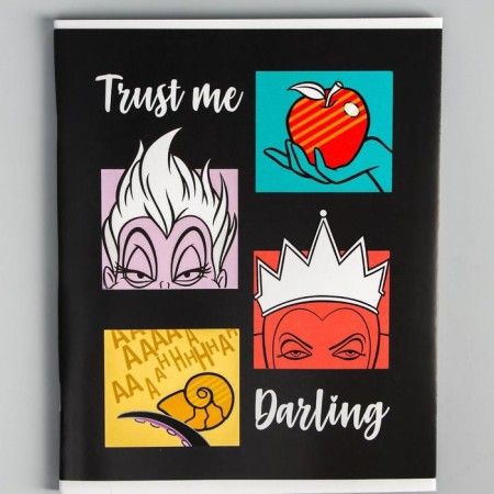 Notebook of 48 sheets in a cage, cardboard cover "Darling", Villains-1