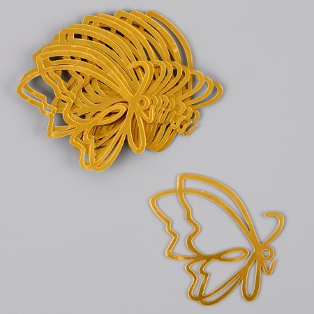 Set for decorating "butterflies", set of 5 pcs, color gold