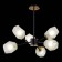 Ceiling EVOLUCE lamp. Sle205102-06. Terramo. 6x60 watts, E27, 77.5x77.5x57.5 cm, brass color, black