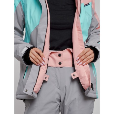 Ski jacket female winter, size 44, pink color-7