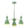 Gemma 3x60W E27 chandelier Green
