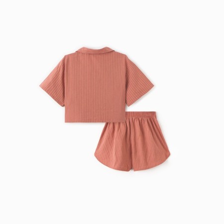 Female pajamas (shirt and shorts) KAFTAN "strip" R.48-50, coral-10