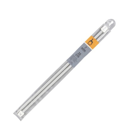 Knitting needles of straight lines 7.00 mm/35cm, plastic, 2 pcs