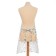 Apron "Ethel" Leaves 60x70cm, 100% cotton, reps 210 g/m2