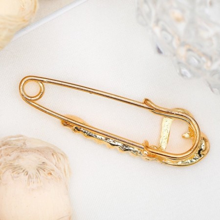 Small miles "Heart", 3.5 cm, white color in gold-4