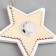 Christmas tree toy "Star with a deer", from batteries, glow warm white