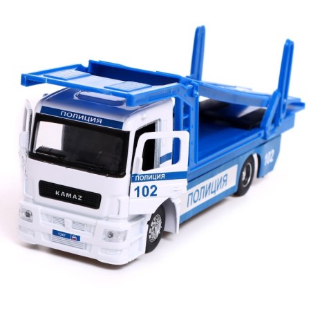 Metal machine KAMAZ "Auto Police", 20cm, movable parts, light, sound-6