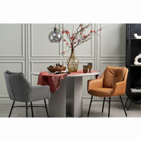 Allar chair, 580 × 520 × 850 mm, eco -leather, matting, color gray color-3