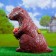 Garden figure "Barsuk" Brown, 41x23x42cm