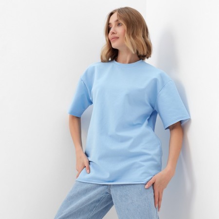 Women's T-shirt Minaku Oversize Fit: Blue color, river 46-2