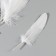 A set of goose feathers 15-20 cm, 10 pcs, white with silver chips