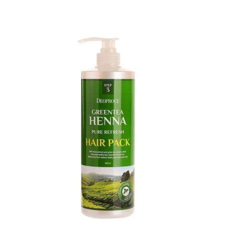 Маска для волос с зеленым чаем и хной DEOPROCE GREENTEA HENNA 1000мл