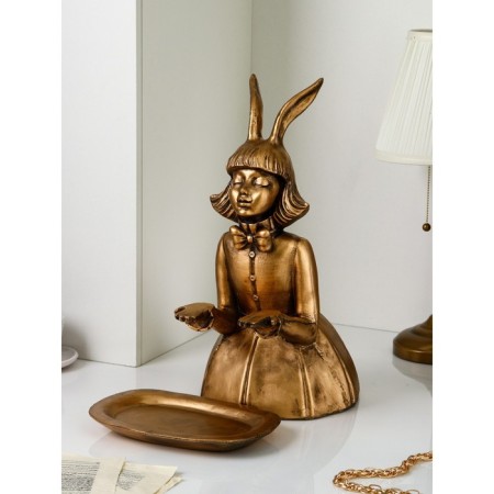 Steam for the little things "Girl", polystone, 51 cm, color gold-1